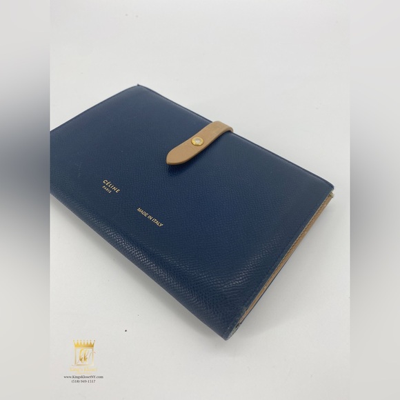 Céline large strap wallet in grained calfskin - Picture 4 of 12